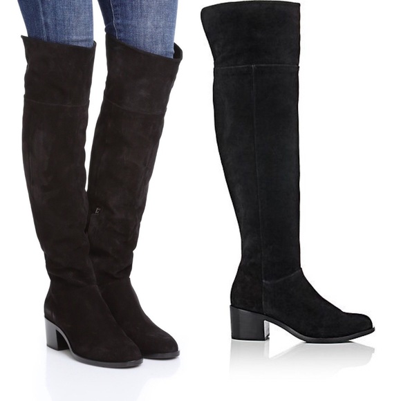 rag & bone Shoes - Rag & Bone Ashby Black Suede Over The Knee Boot
